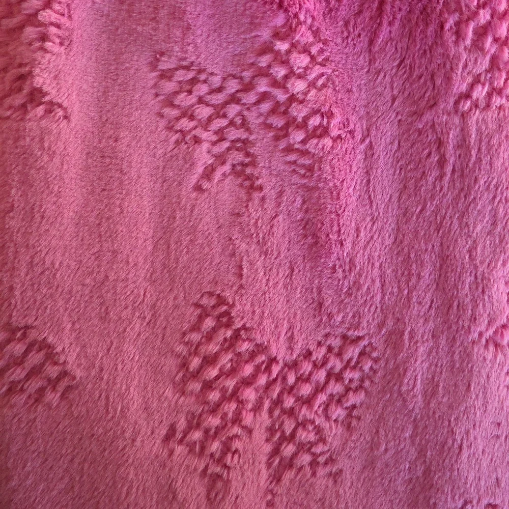 Juicy Couture Home Barbie Pink Bow Jacquard Faux Fur Throw Blanket